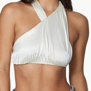 Danielle Bernstein - High Neck Stretch Charmeuse Halter Top